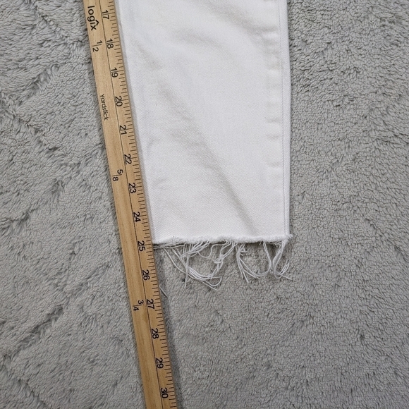 Everlane Jeans Women's 27 White The Mid Rise Skinny Lean Ankle Cotton Blend - Picture 6 of 10